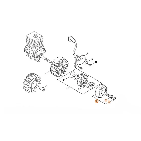 STIHL  Bęben sprzęgłowy 4140 160 2910